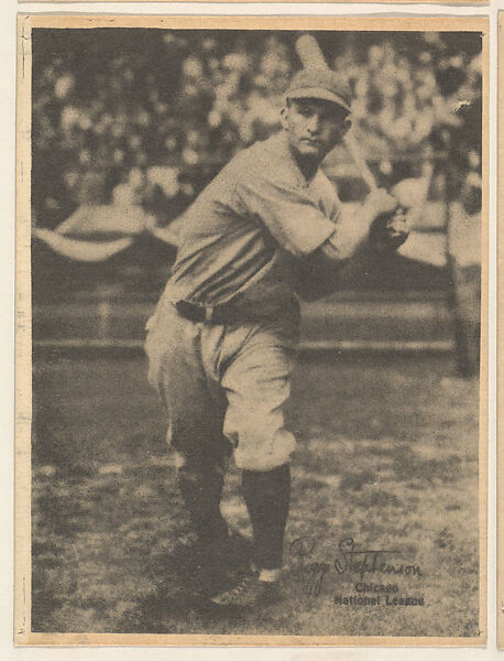 Riggs Stephenson, Chicago, National League, from the Portraits and Action series (R316) issued by Kashin Publications, Issued by Kashin Publications, Photolithograph 