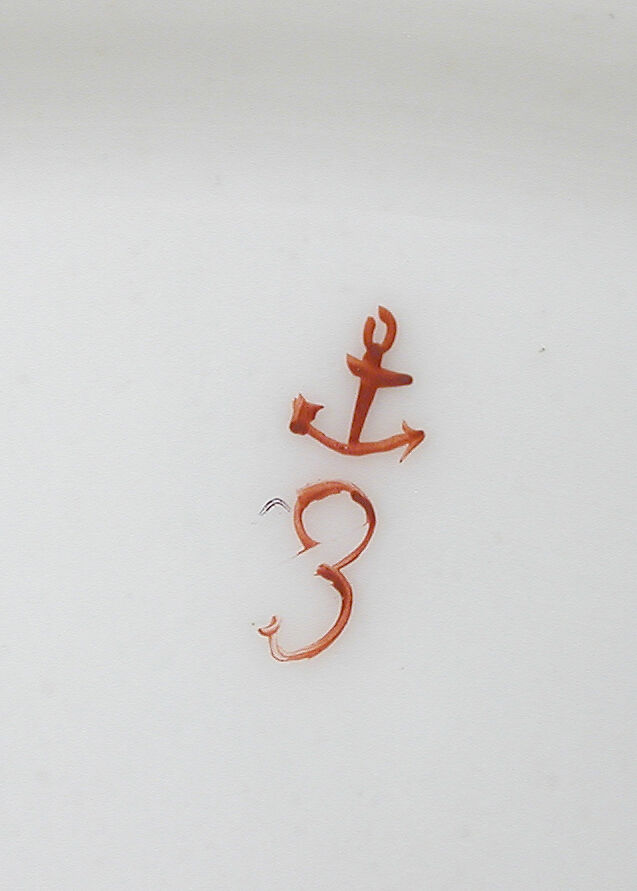 Botanical plate with a tropical specimen, Chelsea Porcelain Manufactory (British, 1745–1784, Red Anchor Period, ca. 1753–58), Soft-paste porcelain, British, Chelsea