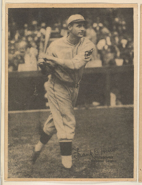 Frank O. Hurst, Philadelphia, National League, from the Portraits and Action series (R316) issued by Kashin Publications, Issued by Kashin Publications, Photolithograph 