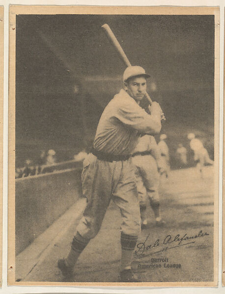Dale Alexander, Detroit, American League, from the Portraits and Action series (R316) issued by Kashin Publications, Issued by Kashin Publications, Photolithograph 