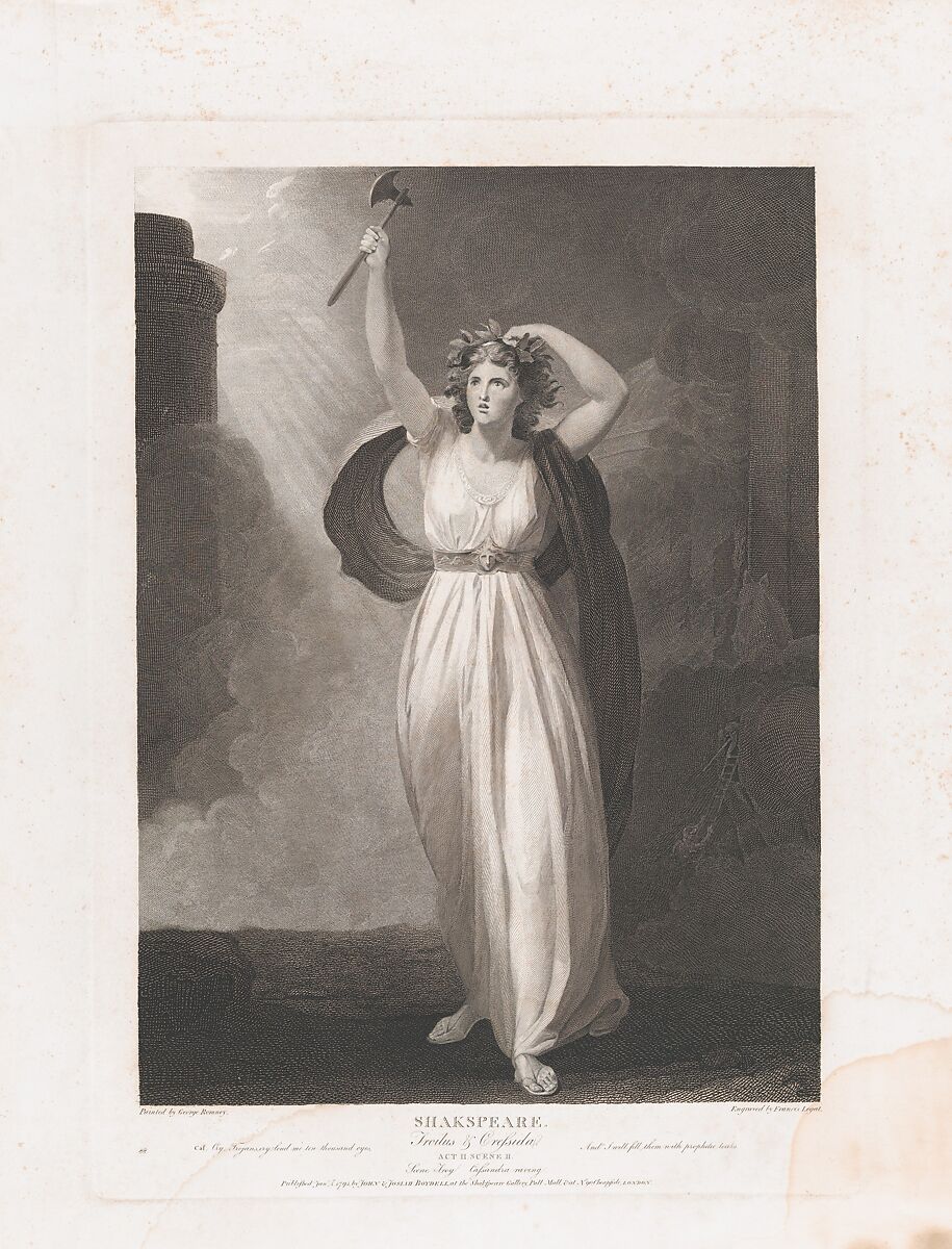 Cassandra Raving (Shakespeare, Troilus and Cressida, Act 2, Scene 2), Francis Legat (British, Edinburgh 1755–1809 London), Etching and engraving 