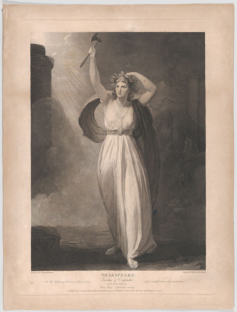 Cassandra Raving (Shakespeare, Troilus and Cressida, Act 2, Scene 2), Francis Legat (British, Edinburgh 1755–1809 London), Etching and engraving 