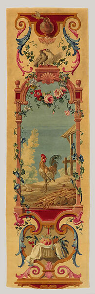 The Rooster and the Pearl, Savonnerie Manufactory (Manufactory, established 1626; Manufacture Royale, established 1663), Wool and linen, French 