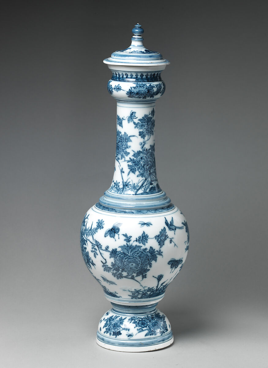 Vase with cover, Meissen Manufactory (German, 1710–present), Hard-paste porcelain, German, Meissen