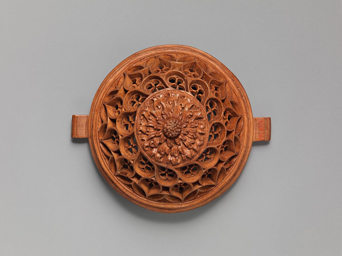 Half of a Prayer Bead with the Crucifixion, Boxwood, Netherlandish