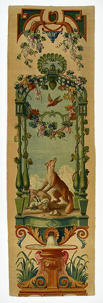 The Fox and the Grapes, Savonnerie Manufactory (Manufactory, established 1626; Manufacture Royale, established 1663), Wool and linen, French 
