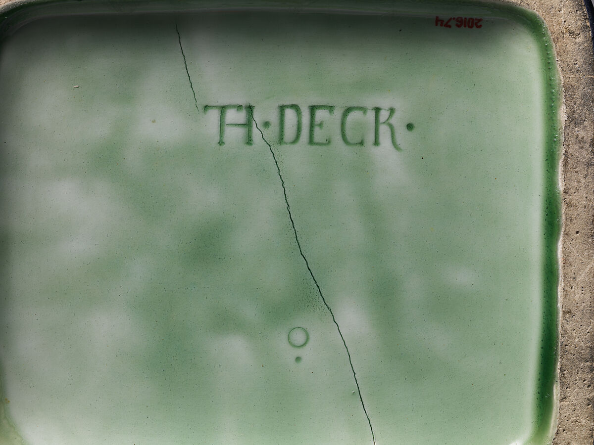 Vase, Joseph-Théodore Deck (French, Guebwiller, Alsace 1823–1891 Paris), Earthenware, French