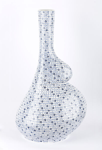 Pregnant Haliç II, Elif Uras (Turkish, born 1972, Ankara), Stonepaste; underglaze painted