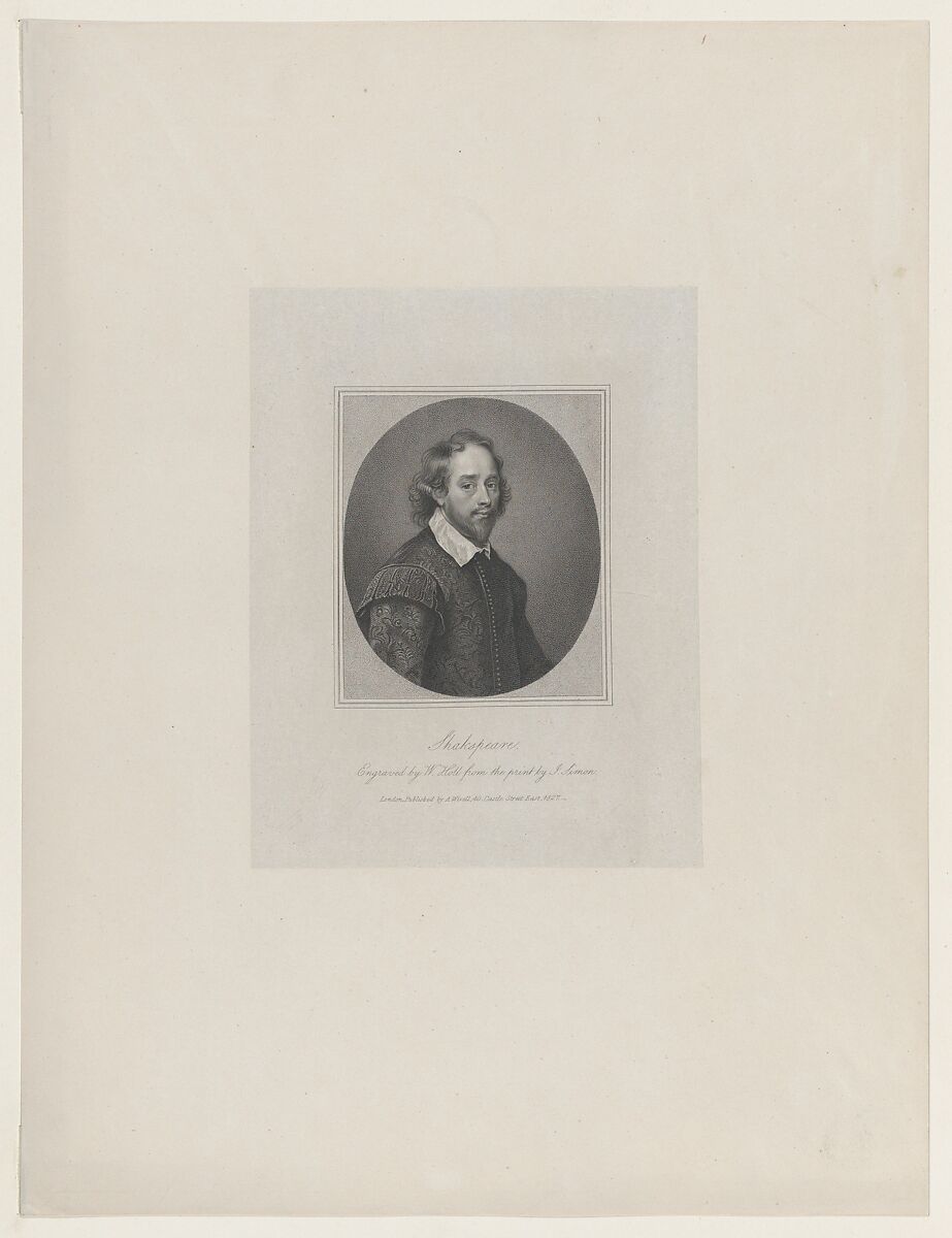 William Shakespeare, William Holl, the Elder (British, 1771–1838), Stipple engraving 