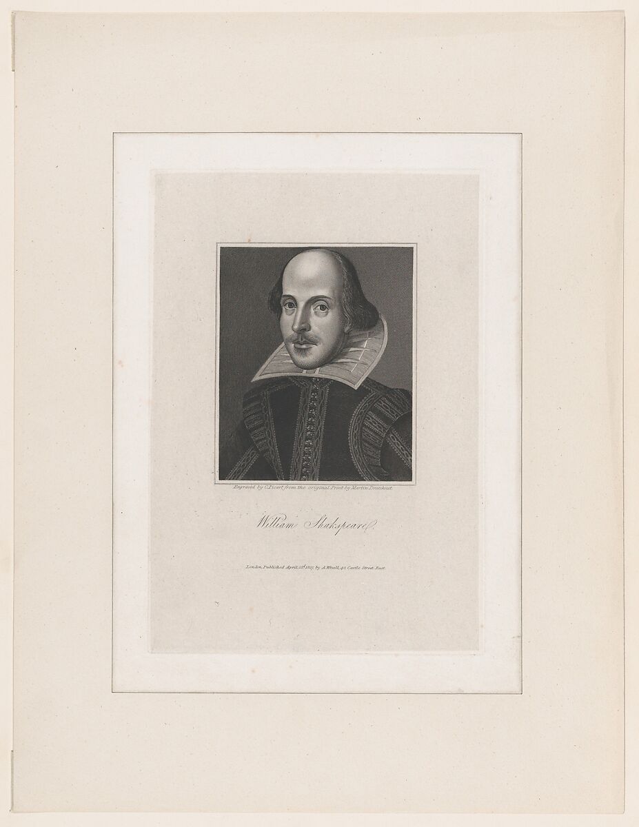 William Shakespeare, Charles Picart (British, active ca. 1780–1837), Etching and engraving on chine collé 