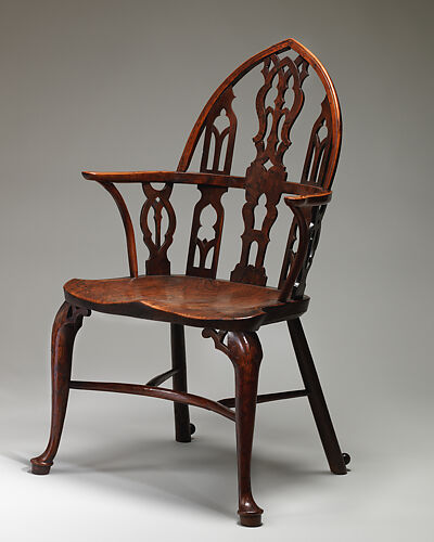 Gothic Windsor armchair (one of a pair)