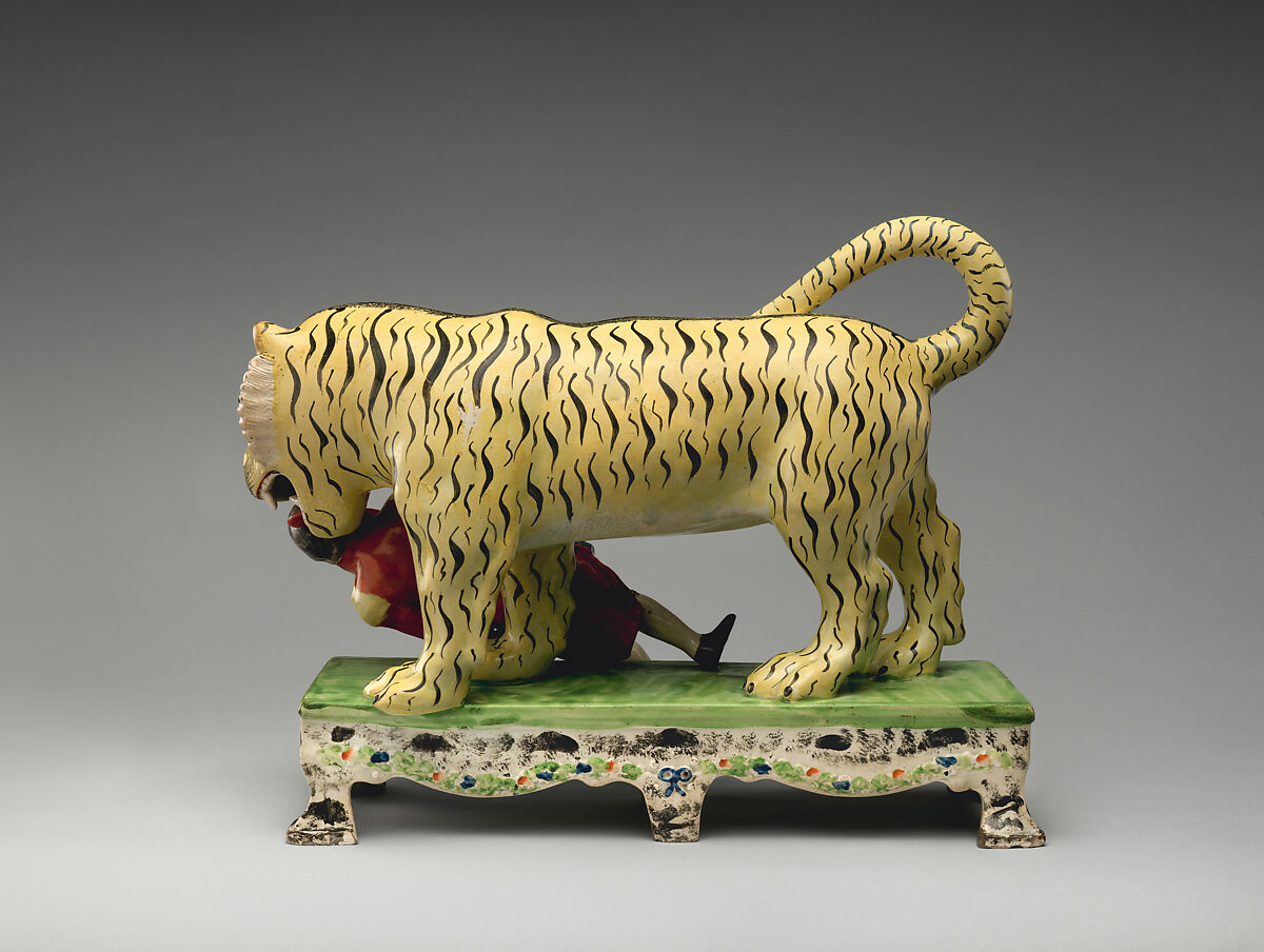 The Death of Munrow, Lead-glazed earthenware with enamel decoration, British, Staffordshire