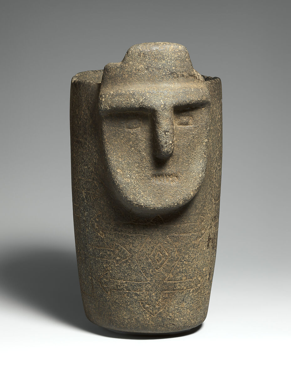 Beaker with face, Condorhuasi-Alamito artist(s), Stone, Condorhuasi-Alamito 