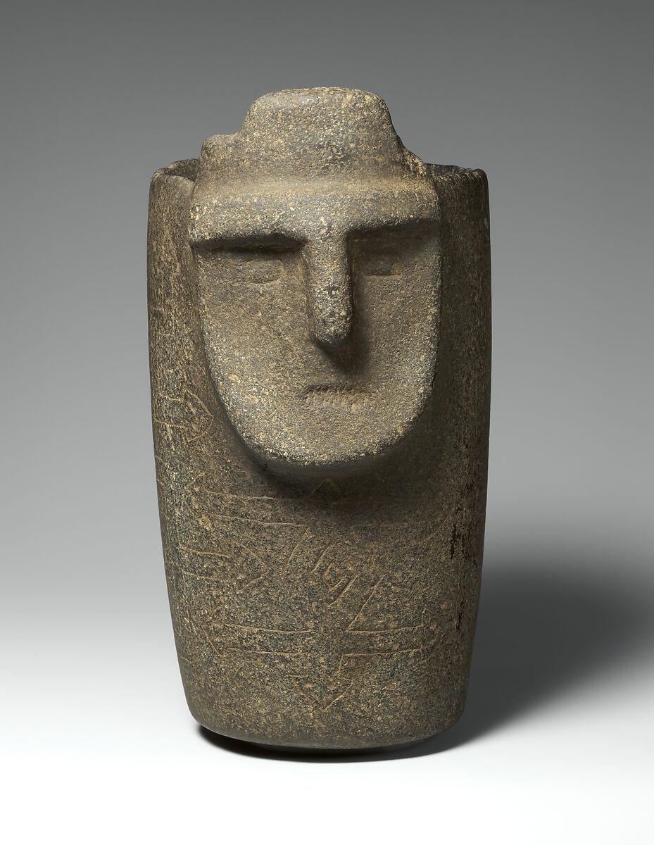 Beaker with face, Condorhuasi-Alamito artist(s), Stone, Condorhuasi-Alamito