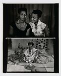 Two young women with short hair, Salla Casset (Senegalese, 1910–1974), Gelatin silver print