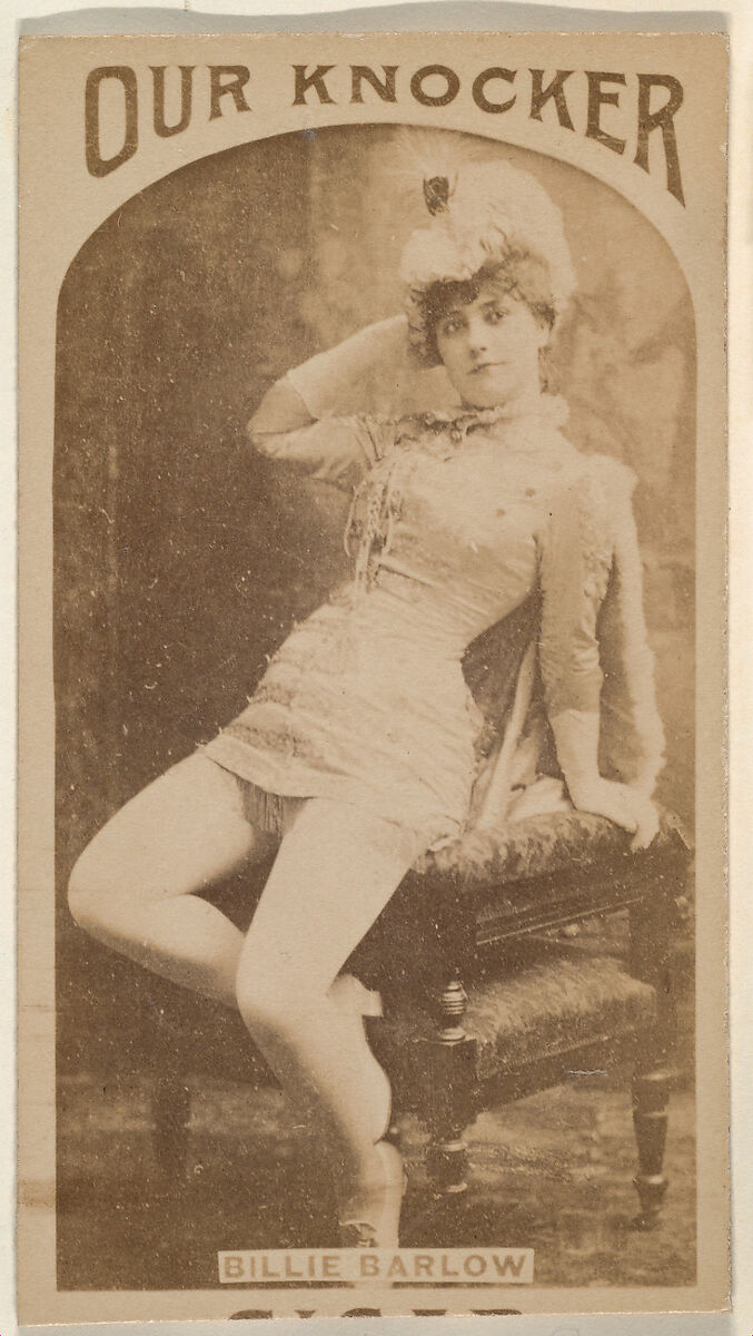 Billie Barlow, from the Actresses series (N665) promoting Our Knocker Cigars, Albumen photograph 