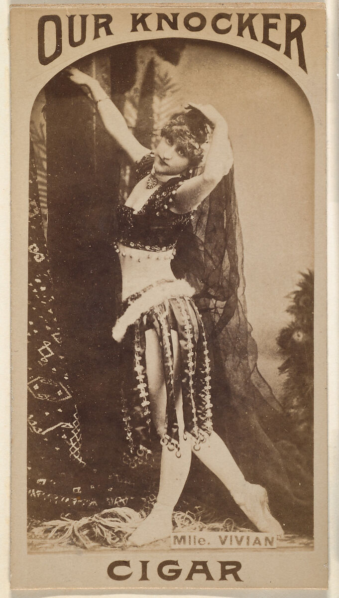 Mlle. Vivian, from the Actresses series (N665) promoting Our Knocker Cigars, Albumen photograph 