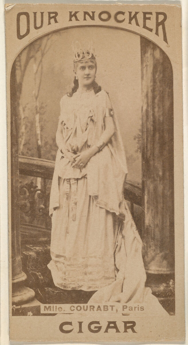 Mlle. Courabt, Paris, from the Actresses series (N665) promoting Our Knocker Cigars, Albumen photograph 
