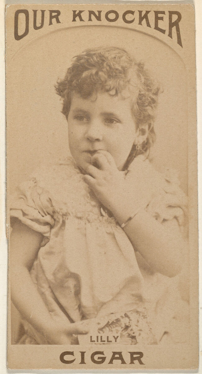 Lilly, from the Actresses series (N665) promoting Our Knocker Cigars, Albumen photograph 