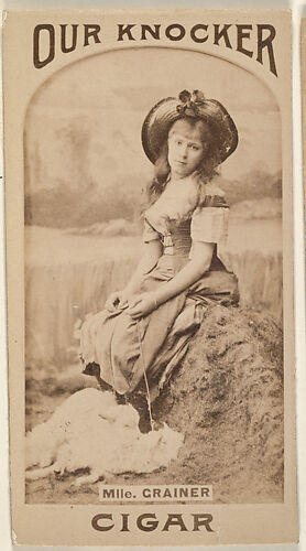 Mlle. Grainer, from the Actresses series (N665) promoting Our Knocker Cigars