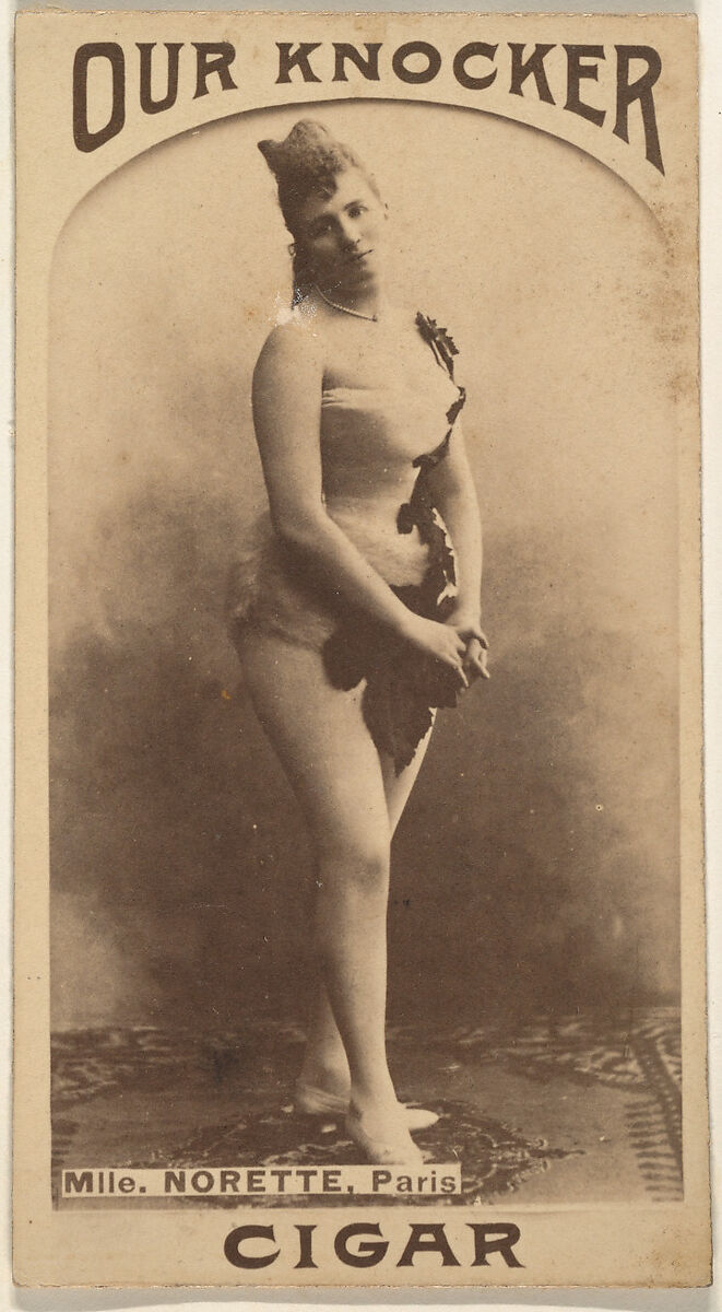 Mlle. Norette, Paris, from the Actresses series (N665) promoting Our Knocker Cigars, Albumen photograph 