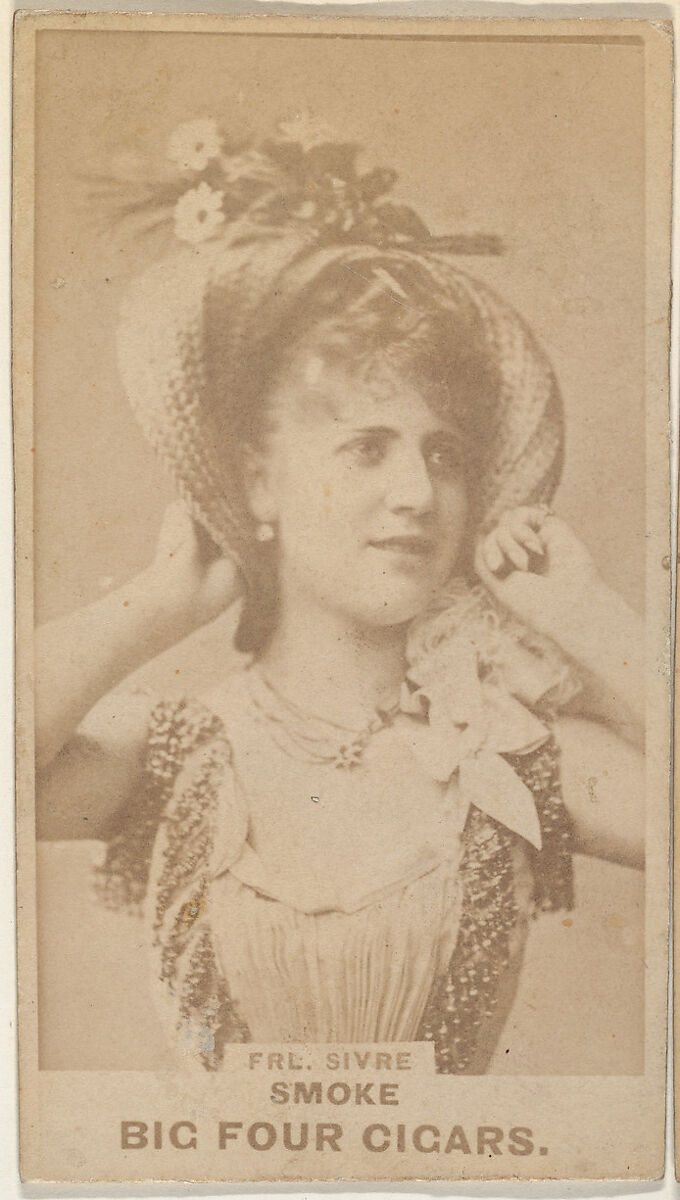 Fraulein Sivre, from the Actresses series (N669) promoting Big Four Cigars, Albumen photograph 