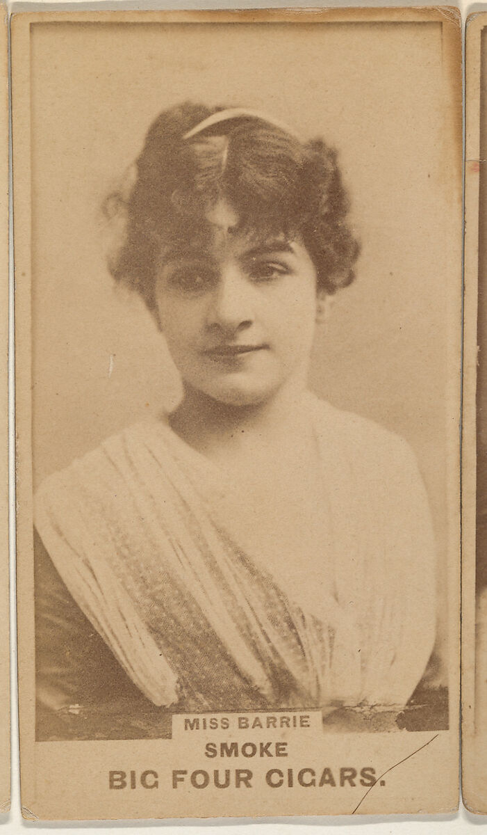 Miss Barrie, from the Actresses series (N669) promoting Big Four Cigars, Albumen photograph 