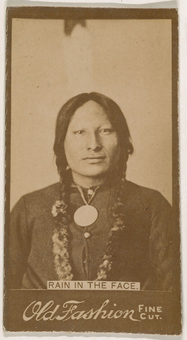 Rain in the Face, from the Indian Chiefs series (N681) promoting Old Fashion Fine Cut Tobacco, Albumen photograph 