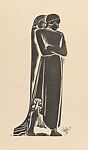 Hamlet and Daemon (Shakespeare's Hamlet), Edward Gordon Craig (British, Stevenage, Hertfordshire 1872–1966 Vence, France), Wood engraving