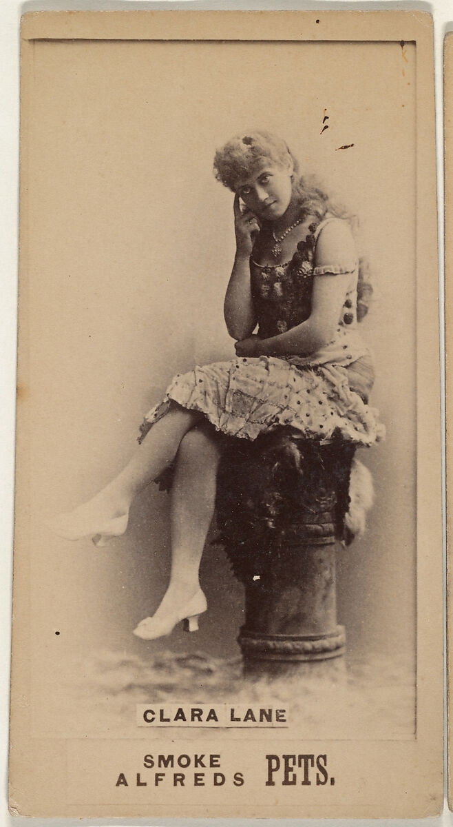 Clara Lane, from the Actresses series (N671), promoting Alfreds Pets Tobacco, Albumen photograph 