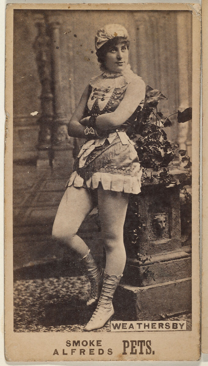 Miss Weathersby, from the Actresses series (N671), promoting Alfreds Pets Tobacco, Albumen photograph 