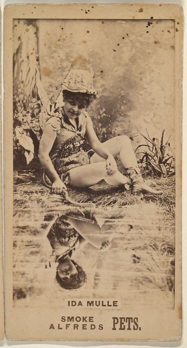 Ida Mulle, from the Actresses series (N671), promoting Alfreds Pets Tobacco, Albumen photograph 