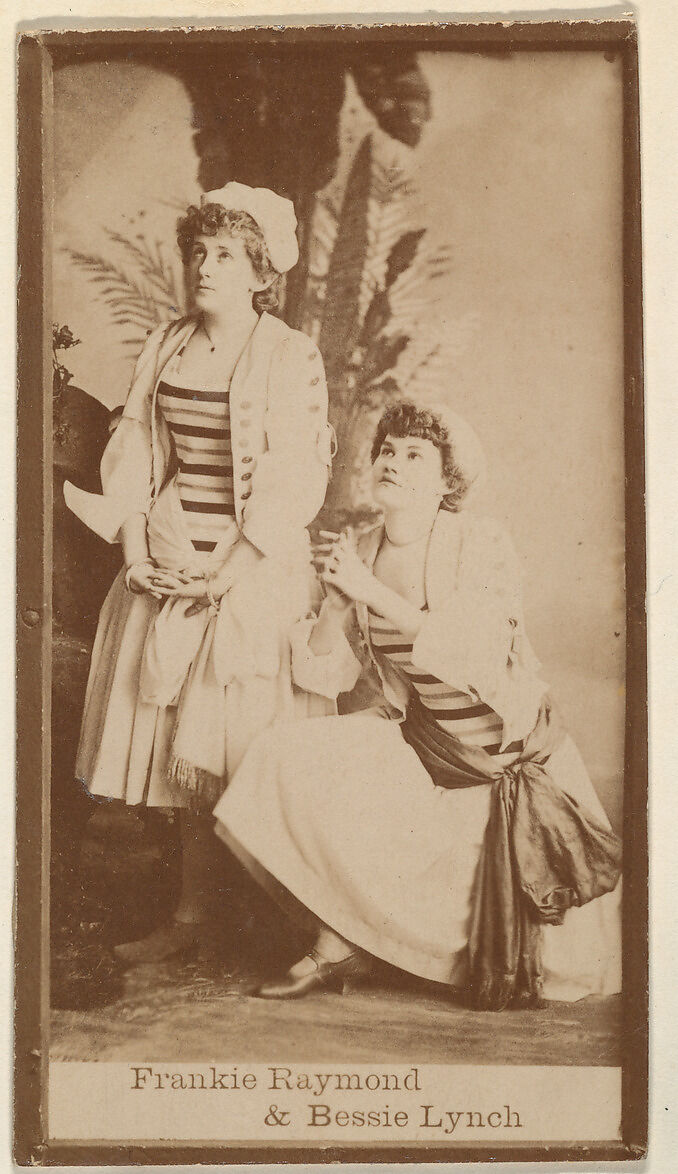 Frankie Raymond and Bessie Lynch, from the Actresses series (N668), Albumen photograph 