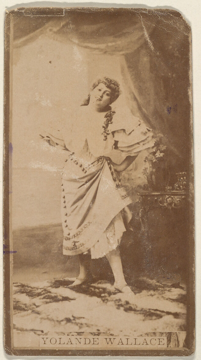 Yolande Wallace, from the Actresses series (N668), Albumen photograph 