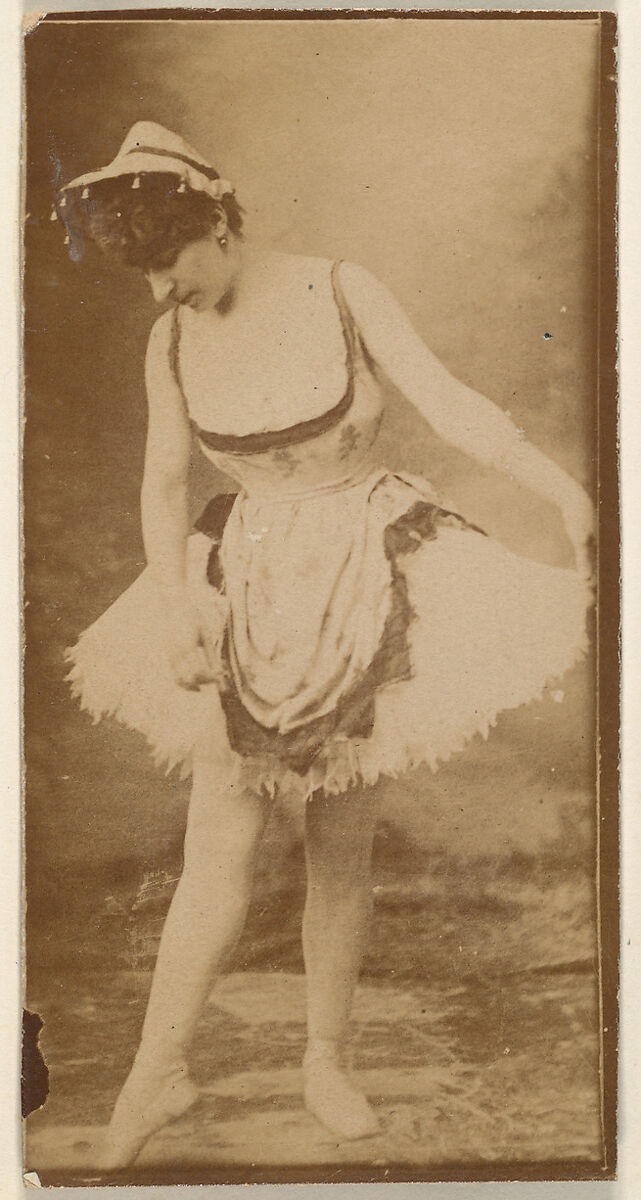 Dancer standing with pointed toe, from the Actresses series (N668), Albumen photograph 