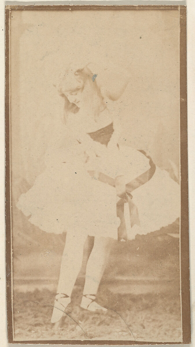 Dancer standing with toe pointed, from the Actresses series (N668), Albumen photograph 