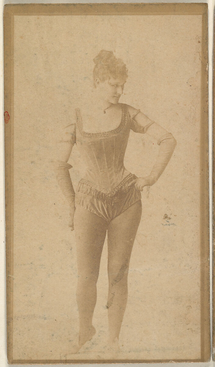 Actress standing with hand on hip, from the Actresses series (N668), Albumen photograph 