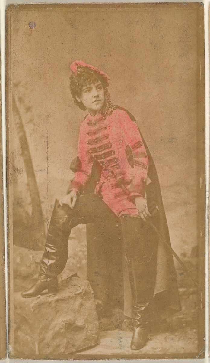 Actress wearing military costume, from the Actresses series (N668), Albumen photograph 