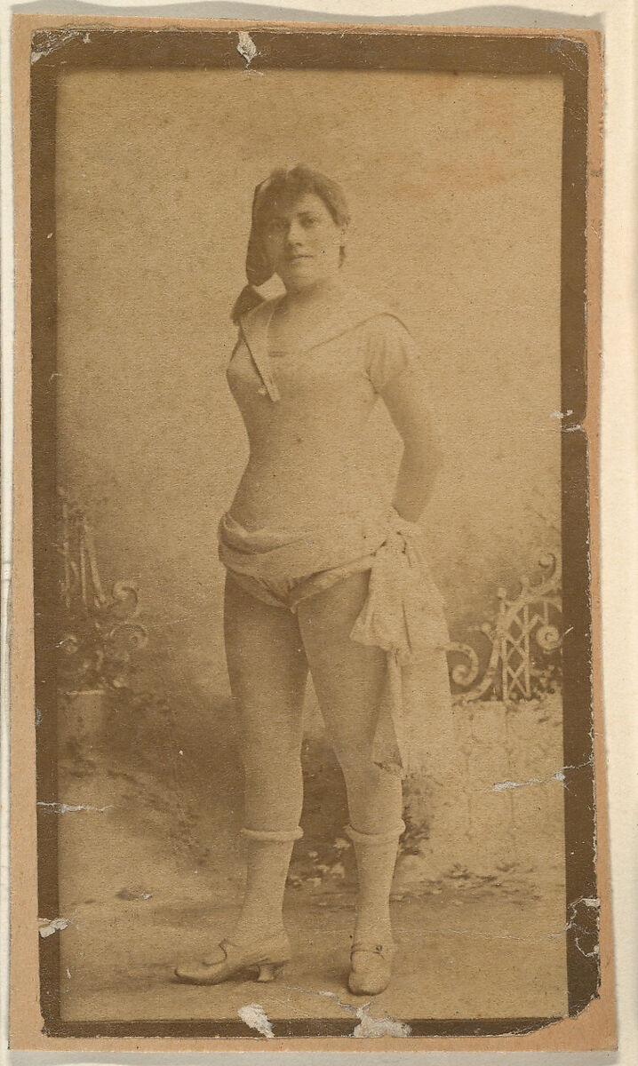 Actress standing with hand on hip, from the Actresses series (N668), Albumen photograph 
