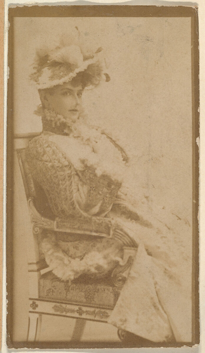 Profile of seated actress, from the Actresses series (N668), Albumen photograph 