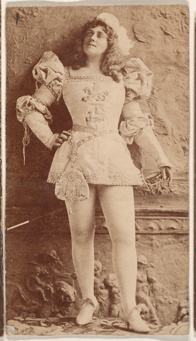Actress wearing costume with sword, from the Actresses series (N668), Albumen photograph 