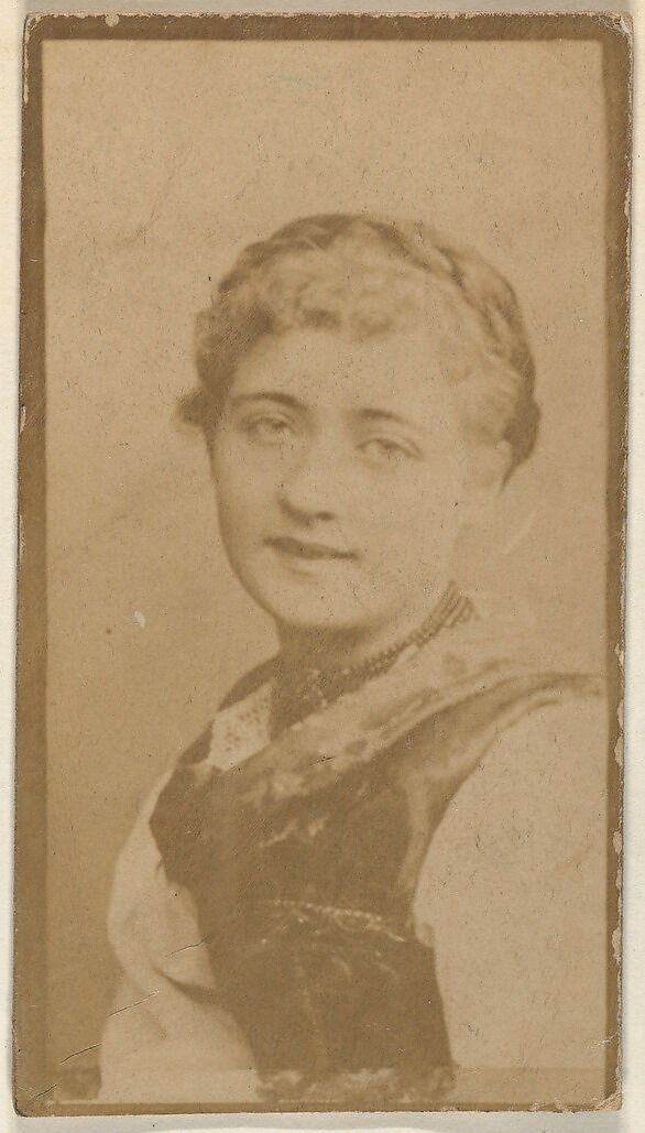 Portrait of actress with braided hair, from the Actresses series (N668), Albumen photograph 