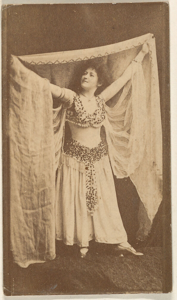 Dancer holding shawl above head, from the Actresses series (N668), Albumen photograph 