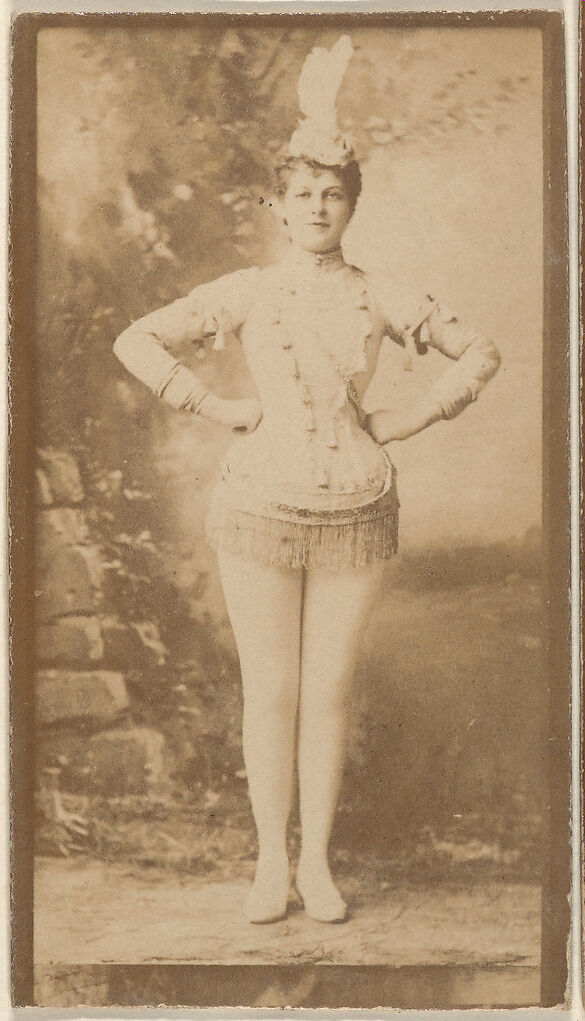 Actress standing with hands on hips, from the Actresses series (N668), Albumen photograph 