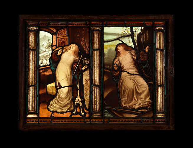 The Lady of Shalott stained glass window