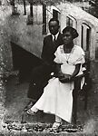 Stylish couple seated before stairs, Alex Agbaglo Acolatse (Togolese, Kedzi 1880–1975 Lomé), Gelatin silver print
