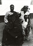 Family portrait with one boy and father in Kente cloth, Alex Agbaglo Acolatse (Togolese, Kedzi 1880–1975 Lomé), Gelatin silver print