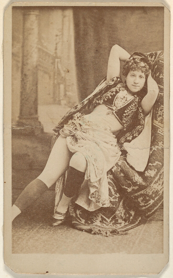 Reclining actress, from the Actresses series (N668), Albumen photograph 