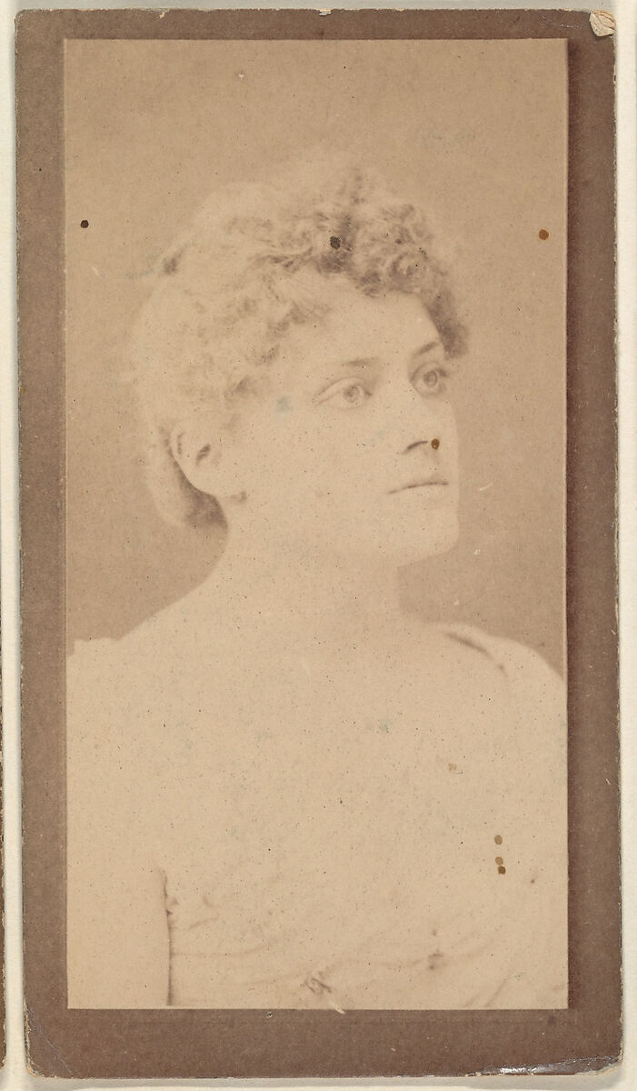 Portrait of actress with short hair, from the Actresses series (N668), Albumen photograph 