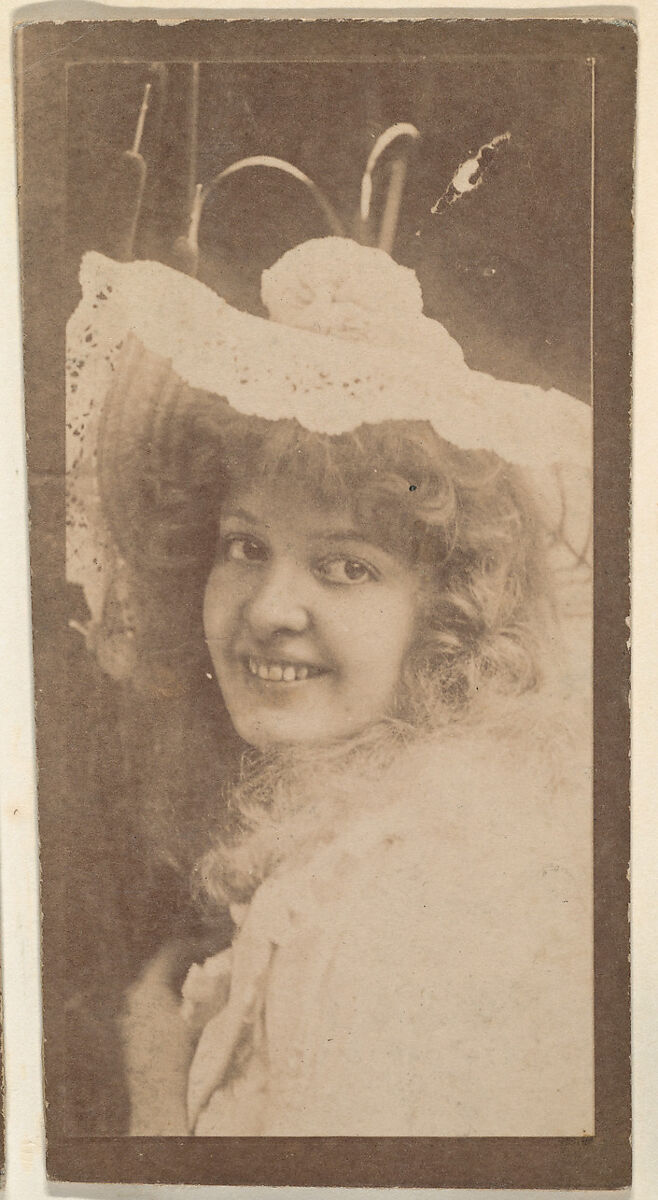 Actress wearing wide-brimmed hat, from the Actresses series (N668), Albumen photograph 